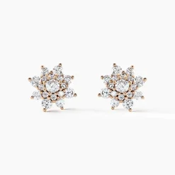 Histoire d'Or Boucles D'oreilles Puces Lorraine De Zirconium argent rose oxyde Clearance