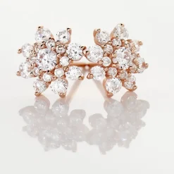 Histoire d'Or Boucles D'oreilles Puces Lorraine De Zirconium argent rose oxyde Clearance