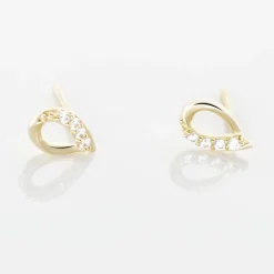 Histoire d'Or Boucles D'oreilles Puces Lisianthus Or Jaune Oxyde