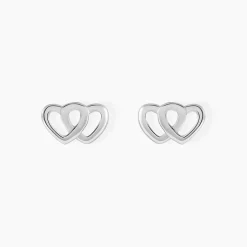 Histoire d'Or Boucles D'oreilles Puces Lehinaae Argent Blanc New