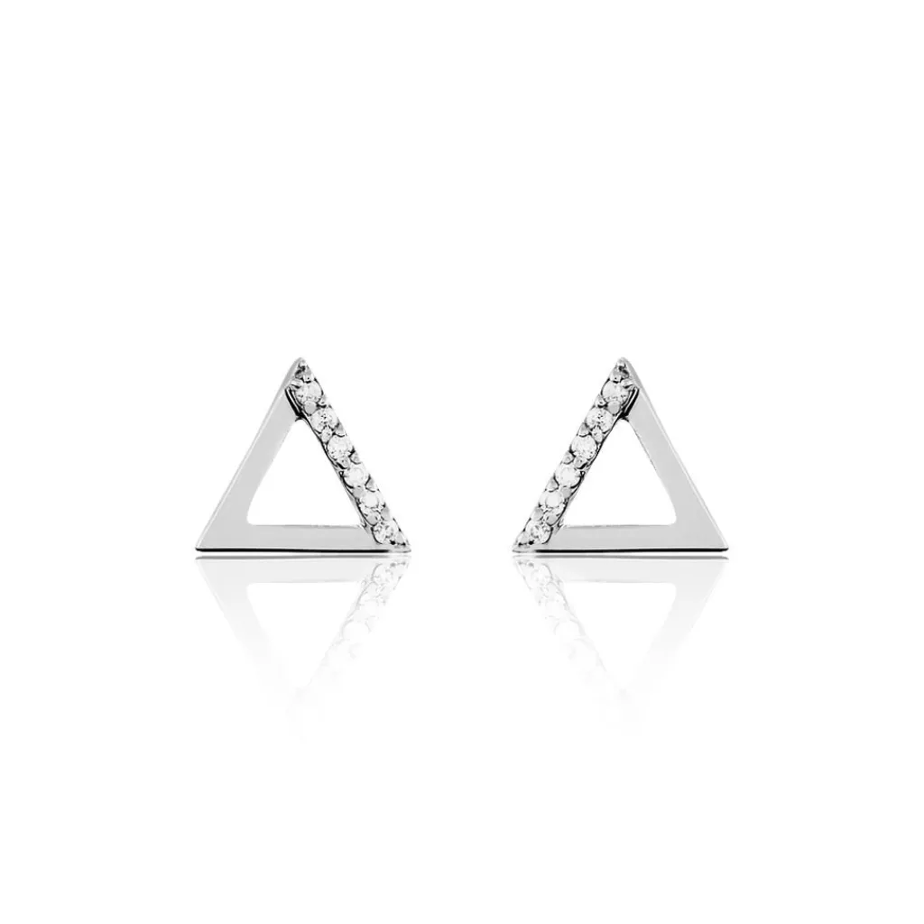 Histoire d'Or Boucles D'oreilles Puces Lorena De Zirconium argent blanc oxyde