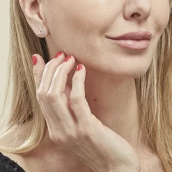 Histoire d'Or Boucles D'oreilles Puces Lorena De Zirconium argent blanc oxyde