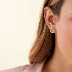 Histoire d'Or Boucles D'oreilles Puces Leafora Or Jaune Discount