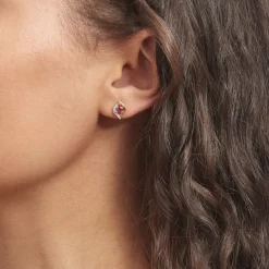 Histoire d'Or Boucles D'oreilles Puces Lydia Or Bicolore Rubis Outlet