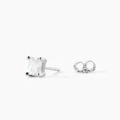 Histoire d'Or Boucles D'oreilles Puces Mathilda Argent Blanc Oxyde De Zirconium New