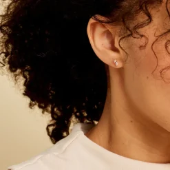 Histoire d'Or Boucles D'oreilles Puces Mix And Match Or Jaune Oxyde De Zirconium New