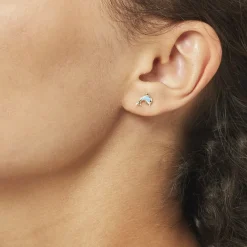 Histoire d'Or Boucles D'oreilles Puces Mael Dauphin Or Jaune Hot