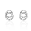 Histoire d'Or Boucles D'oreilles Puces Magou Argent Blanc Oxyde De Zirconium Sale