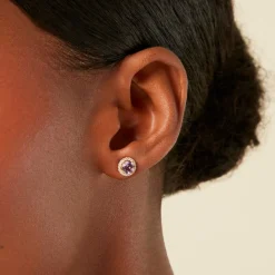 Histoire d'Or Boucles D'Oreilles Puces Munira Or Jaune Améthyste Oxyde De Zirconium Clearance