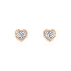 Histoire d'Or Boucles D'oreilles Puces Mon 1er Diamant or rose diamant New