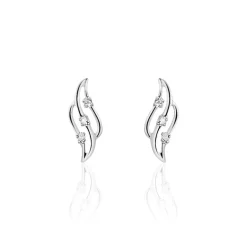 Histoire d'Or Boucles D'oreilles Puces Marnie Or Blanc Diamant Discount