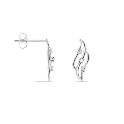 Histoire d'Or Boucles D'oreilles Puces Marnie Or Blanc Diamant Discount