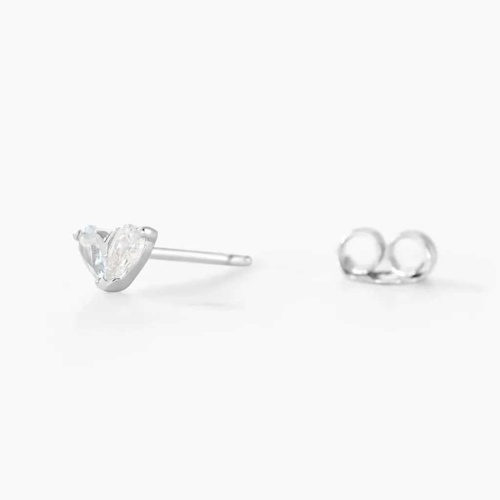 Histoire d'Or Boucles D'oreilles Puces Myhalf argent blanc oxyde