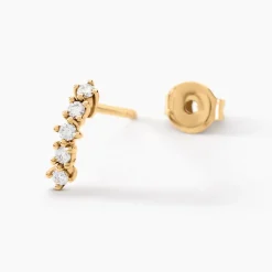 Histoire d'Or Boucles D'oreilles Puces Matleena Or Jaune Diamant Synthétique Clearance