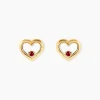 Histoire d'Or Boucles D'oreilles Puces Martella Or Jaune Rubis Best