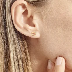 Histoire d'Or Boucles D'oreilles Puces Martella Or Jaune Rubis Best