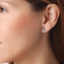 Histoire d'Or Boucles D'oreilles Puces Miranda Or Blanc Diamant Clearance