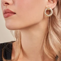 Histoire d'Or Boucles D'oreilles Puces Martela Or Jaune New