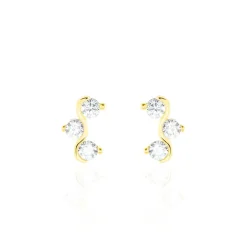 Histoire d'Or Boucles D'oreilles Puces Mureille Or Jaune Oxyde De Zirconium Clearance