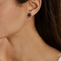 Histoire d'Or Boucles D'oreilles Puces Micaelle Teintees Or Jaune Perle De Culture