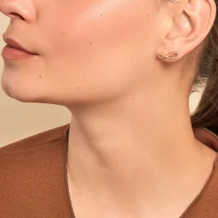 Histoire d'Or Boucles D'oreilles Puces Marlie Plaqué Or Jaune Oxyde De Zirconium Outlet