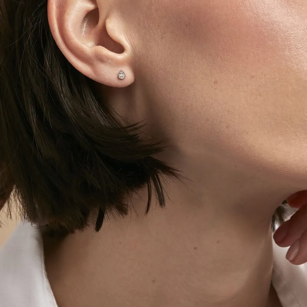 Histoire d'Or Boucles D'oreilles Puces Mon 1er Diamant or blanc diamant Online