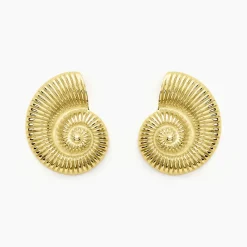 Histoire d'Or Boucles D'oreilles Puces Mermaid Acier Jaune Online
