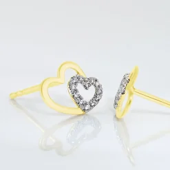 Histoire d'Or Boucles D'oreilles Puces Marineta Or Jaune Oxyde De Zirconium Discount