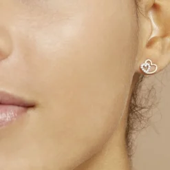 Histoire d'Or Boucles D'oreilles Puces Marineta Or Jaune Oxyde De Zirconium Discount