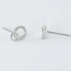 Histoire d'Or Boucles D'oreilles Puces Mahaut Or Blanc Diamant Best