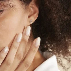 Histoire d'Or Boucles D'oreilles Puces Mahaut Or Blanc Diamant Best