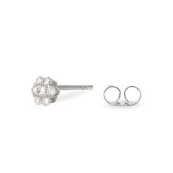 Histoire d'Or Boucles D'oreilles Puces Magnolia Or Blanc Diamant Sale