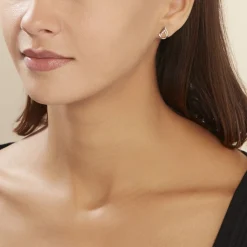 Histoire d'Or Boucles D'oreilles Puces Marilynn Or Bicolore Diamant Blanc Online