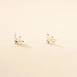 Histoire d'Or Boucles D'oreilles Puces Margret Or Jaune Oxyde De Zirconium New