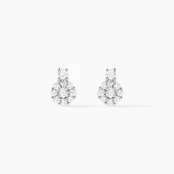 Histoire d'Or Boucles D'oreilles Puces Melyna Argent Blanc Oxyde De Zirconium