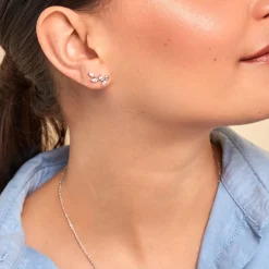 Histoire d'Or Boucles D'oreilles Puces Milda Argent Blanc Oxyde De Zirconium Online