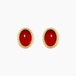 Histoire d'Or Boucles D'Oreilles Puces Memory Plaqué Or Jaune Pierre De Synthese Best