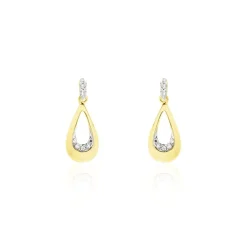 Histoire d'Or Boucles D'oreilles Puces Nirmala Or Jaune Diamant Best