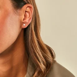 Histoire d'Or Boucles D'Oreilles Puces Nikandros Or Jaune Nacre Best