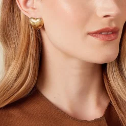 Histoire d'Or Boucles D'oreilles Puces Nolene Acier Jaune New