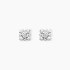 Histoire d'Or Boucles D'oreilles Puces Neorah Argent Blanc Oxyde De Zirconium Hot