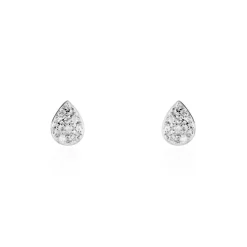 Histoire d'Or Boucles D'oreilles Puces Nevena Or Blanc Diamant Discount