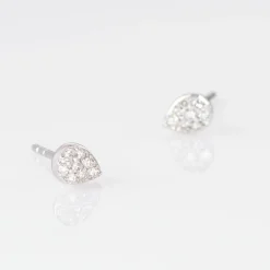 Histoire d'Or Boucles D'oreilles Puces Nevena Or Blanc Diamant Discount