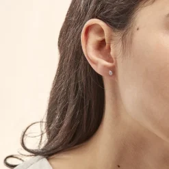 Histoire d'Or Boucles D'oreilles Puces Nevena Or Blanc Diamant Discount