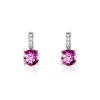Histoire d'Or Boucles D'oreilles Puces Noora Or Blanc Topaze Rose Oxyde De Zirconium Best