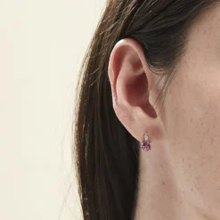 Histoire d'Or Boucles D'oreilles Puces Noora Or Blanc Topaze Rose Oxyde De Zirconium Best