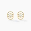 Histoire d'Or Boucles D'oreilles Puces Nid D'amour Or Jaune Diamant Clearance
