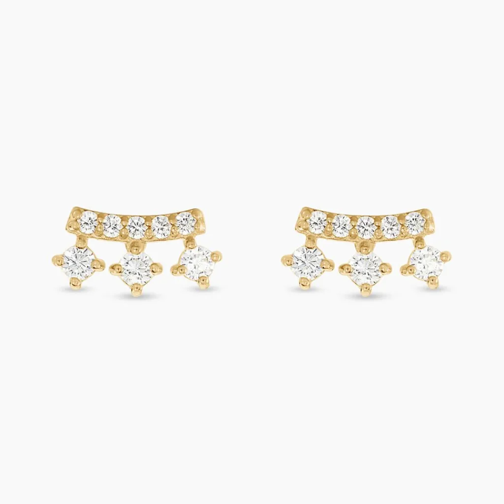 Histoire d'Or Boucles D'oreilles Puces Narelle Or Jaune Oxyde De Zirconium Sale