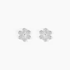 Histoire d'Or Boucles D'oreilles Puces Niva Argent Blanc New