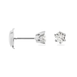 Histoire d'Or Boucles D'oreilles Puces Natalia Pl Platine Blanc Diamant Best